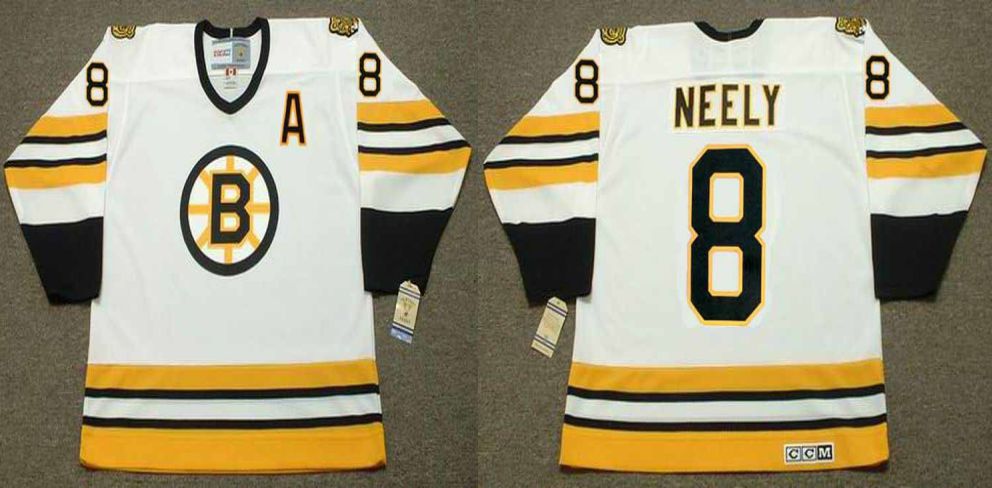 2019 Men Boston Bruins #8 Neely White CCM NHL jerseys2->boston bruins->NHL Jersey